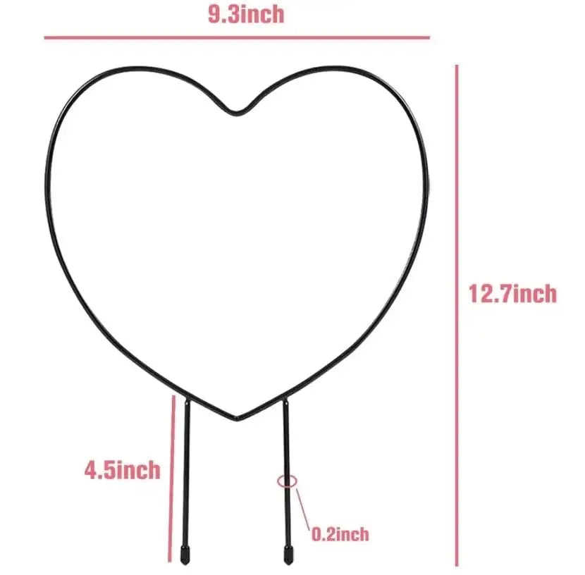 Plant Trellis for Vines heart dimension